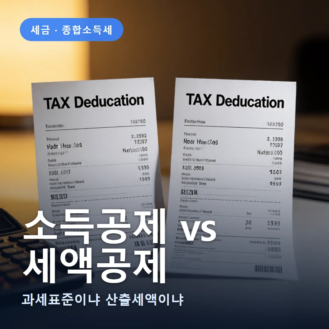 소득공제 vs 요약 표지 — 과세표준이냐 산출세액이냐