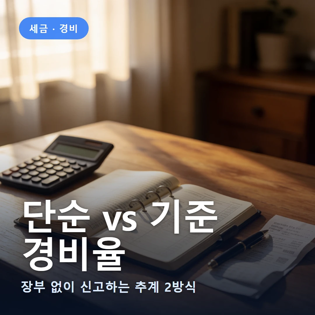 단순 · 기준 경비율 요약 표지 — 장부 없이 신고하는 추계 2방식
