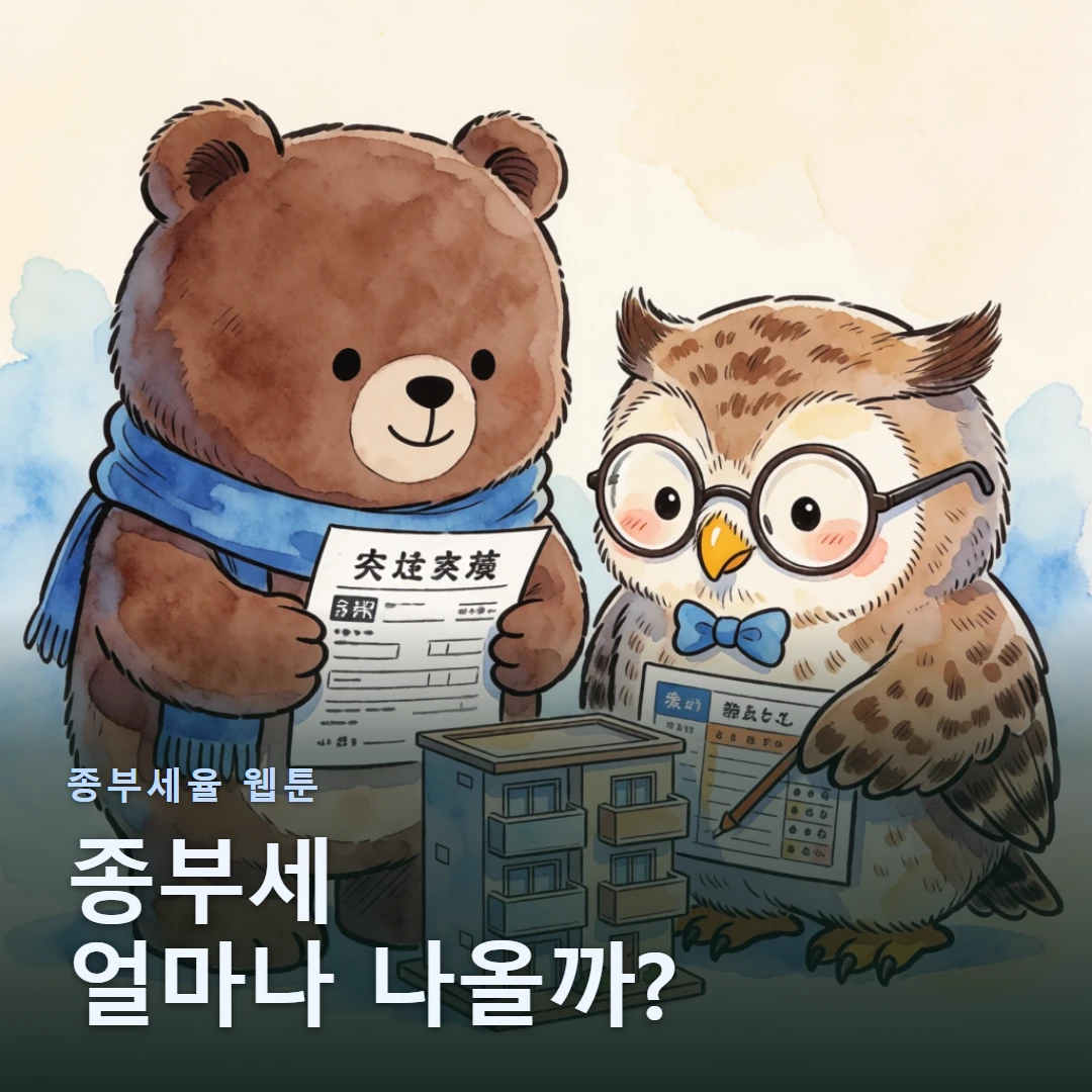 종부세율 웹툰 표지 — 종부세 얼마나 나올까?