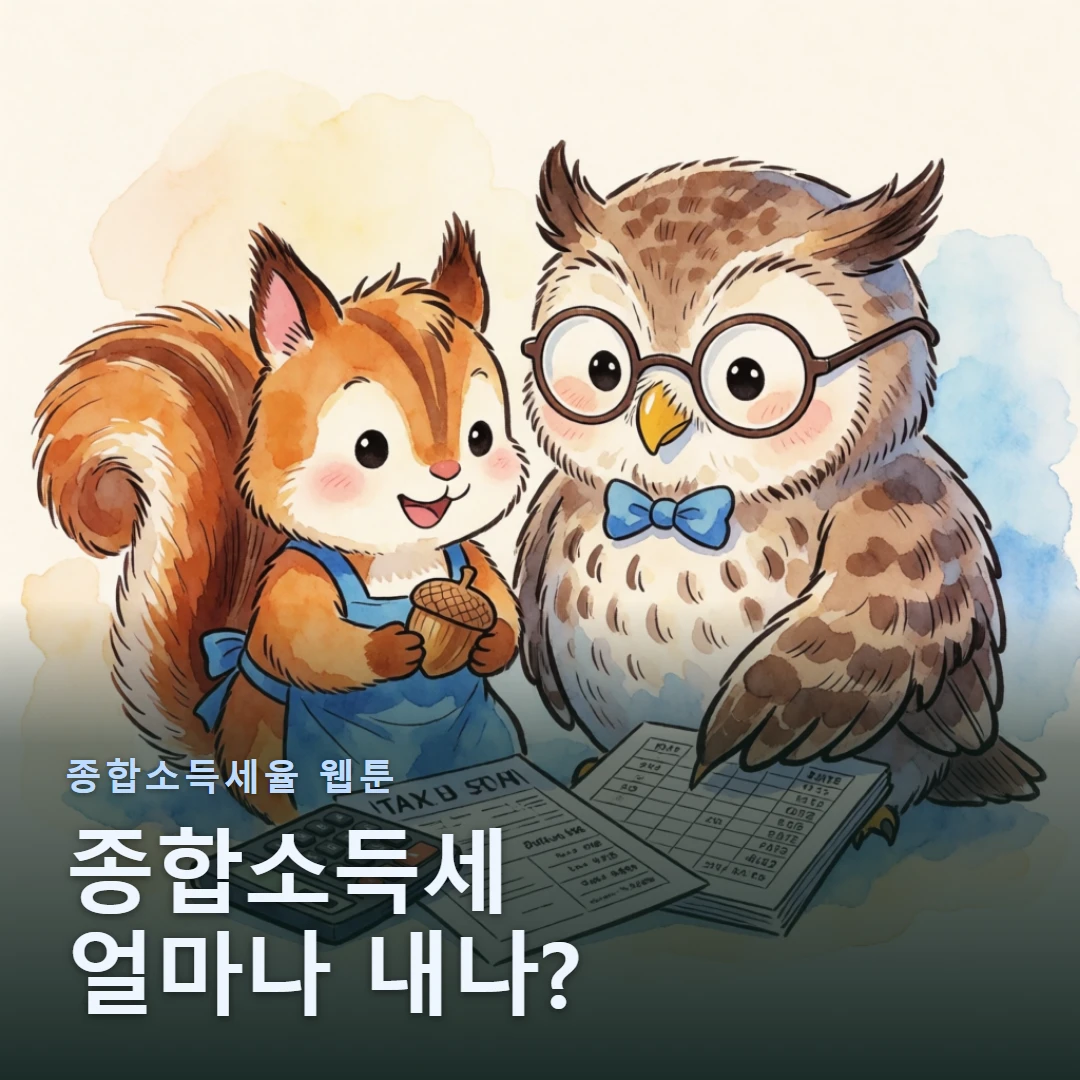 종합소득세율 웹툰 표지 — 종합소득세 얼마나 내나?