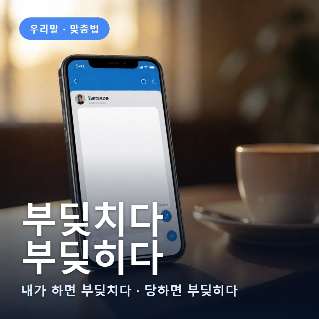 부딪치다 요약 표지 — 내가 하면 부딪치다 · 당하면 부딪히다