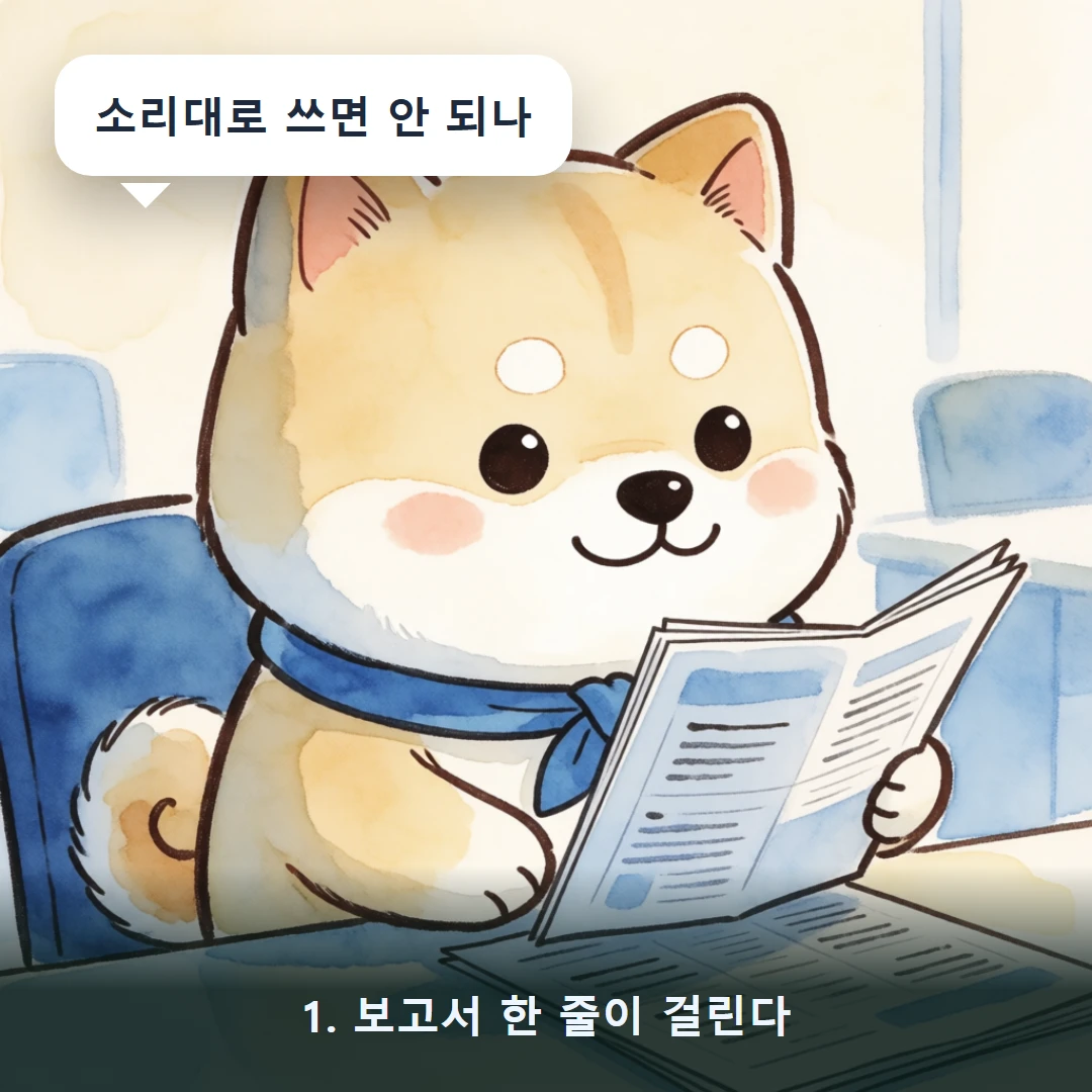 웹툰 1컷 — 1. 보고서 한 줄이 걸린다 (소리대로 쓰면 안 되나)