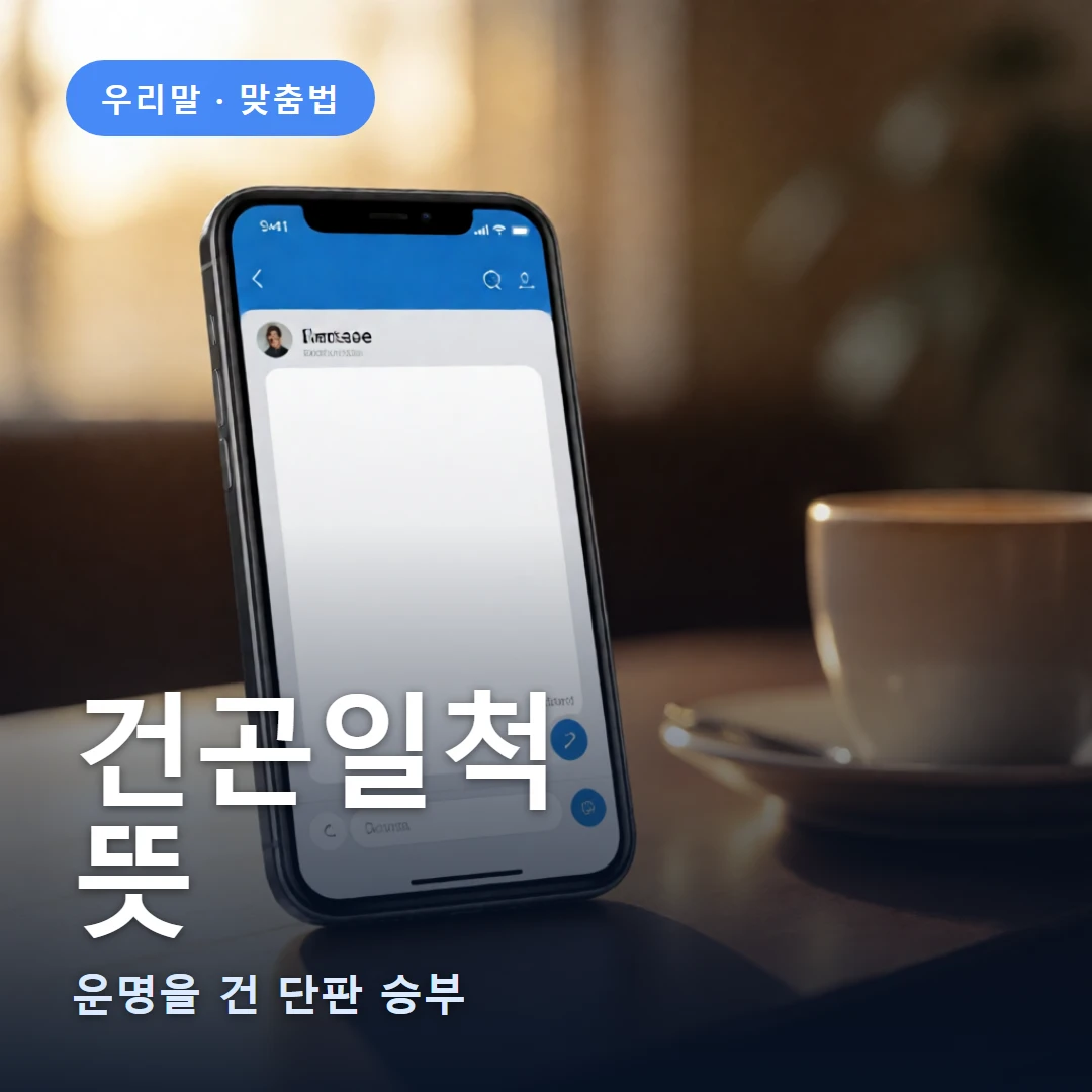 건곤일척 요약 표지 — 운명을 건 단판 승부
