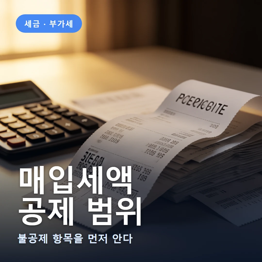 매입세액 요약 표지 — 불공제 항목을 먼저 안다