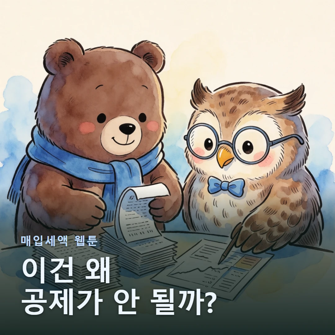 매입세액 웹툰 표지 — 이건 왜 공제가 안 될까?