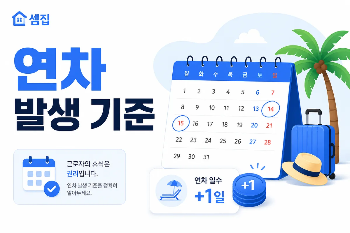 연차 발생 기준 — 1년·출근율 80%·근속 가산