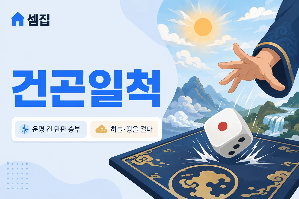 건곤일척 뜻 — 운명을 건 단판 승부