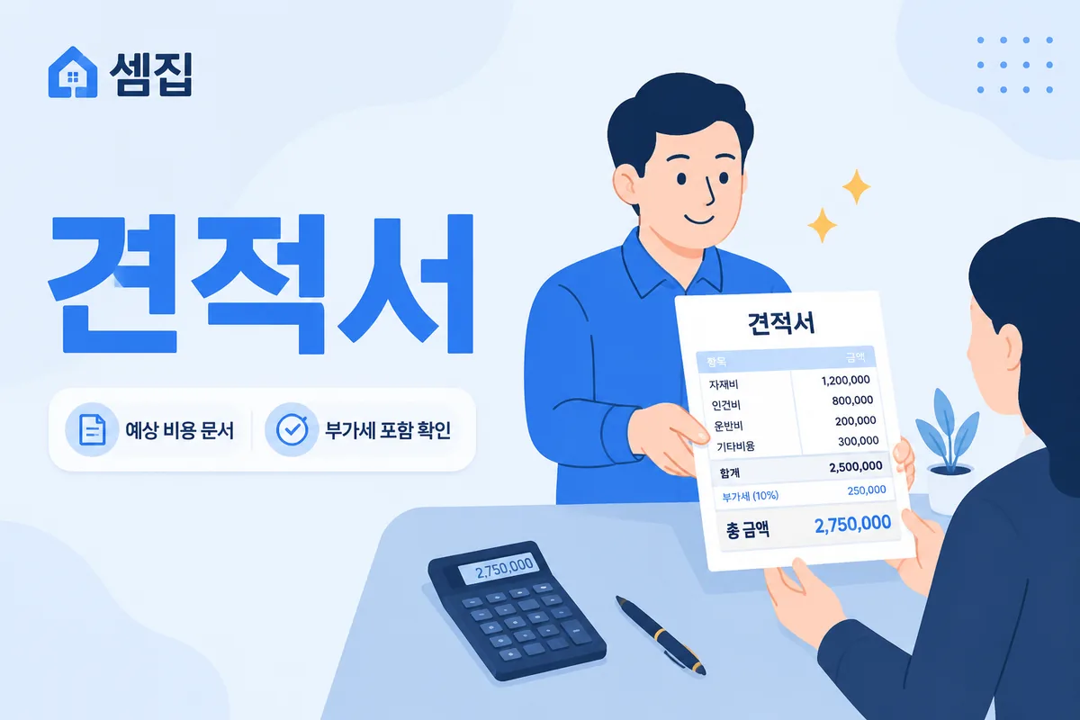 견적서 뜻 — 예상 비용을 미리 적은 문서
