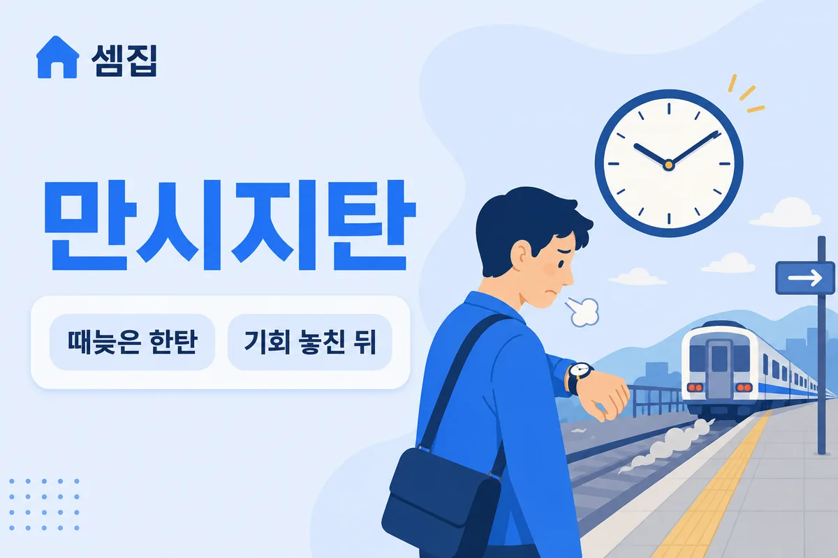 만시지탄 뜻 — 때늦은 한탄