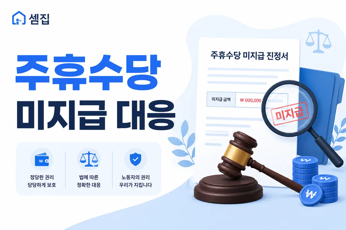 주휴수당 미지급 시 대응 (진정·체불·지연이자)