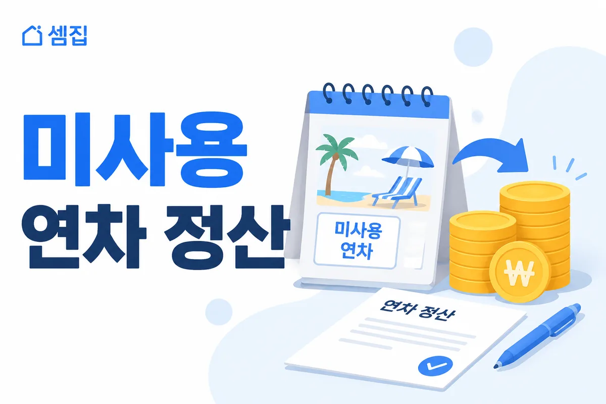 미사용 연차 정산 — 수당·소멸시효·퇴직 정산
