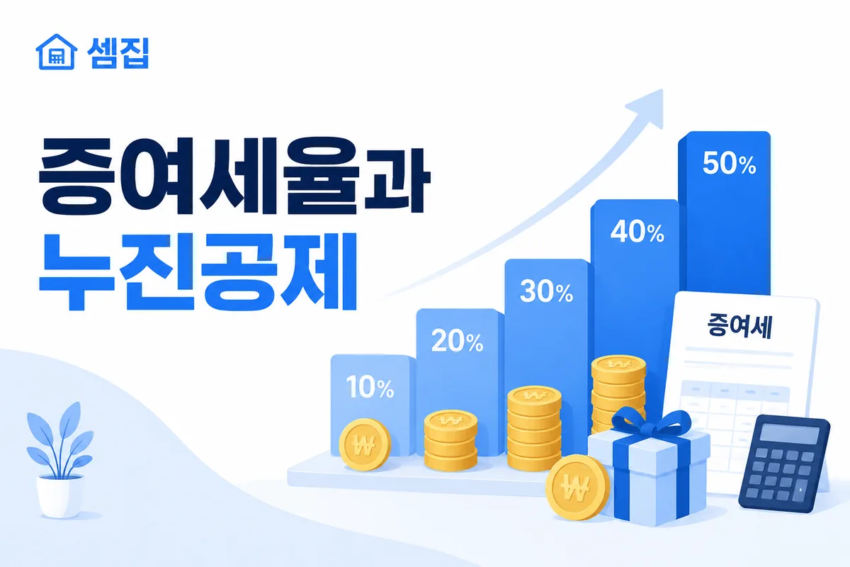 증여세율표와 누진공제 (10~50%·2026)