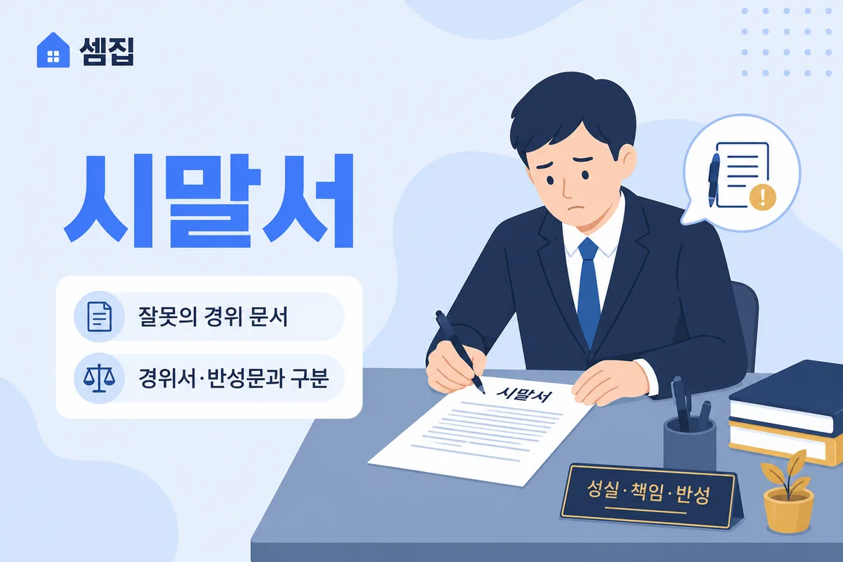시말서 뜻 — 잘못의 처음과 끝을 적는 문서
