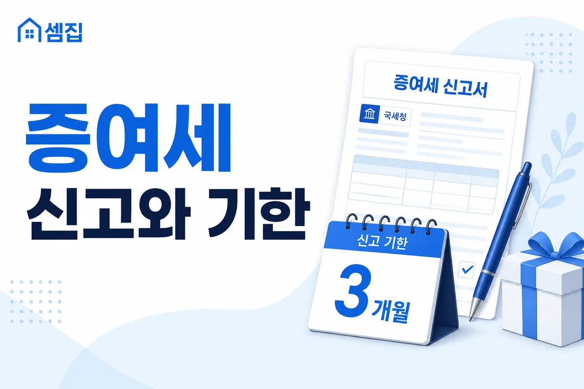 증여세 신고 방법과 기한 (3개월·신고세액공제 3%)