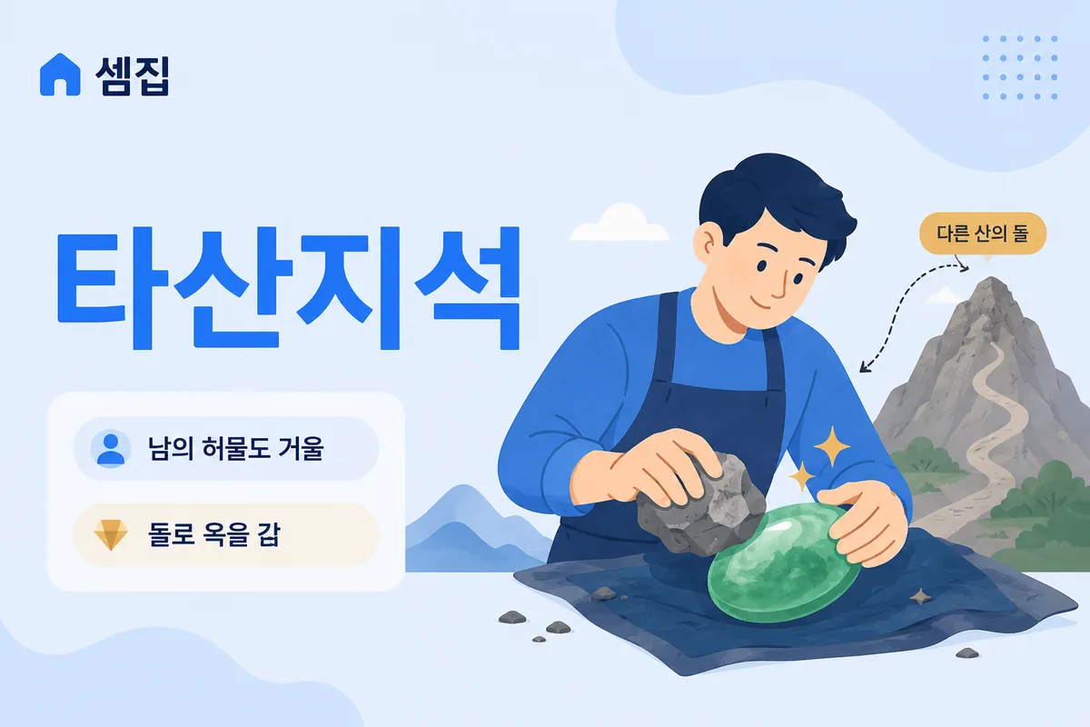타산지석 뜻 — 남의 잘못도 나의 거울로