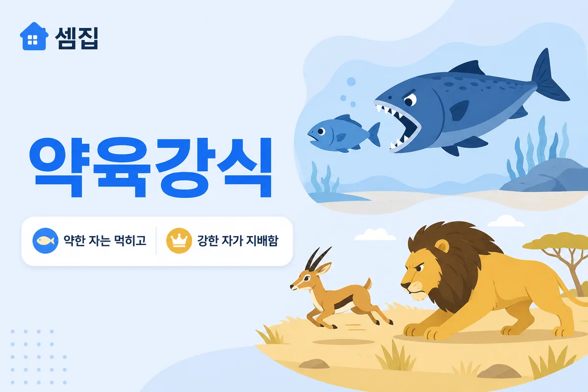약육강식 뜻 — 약한 자는 먹히고 강한 자는 먹는다